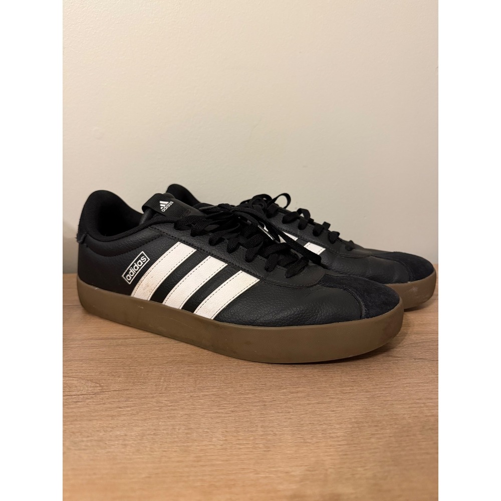 Adidas VL Court 3.0 Mens Sneakers Black White Gum Sole ID6286 Size 13